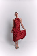 Reversible Red and White Polka Dot Dress