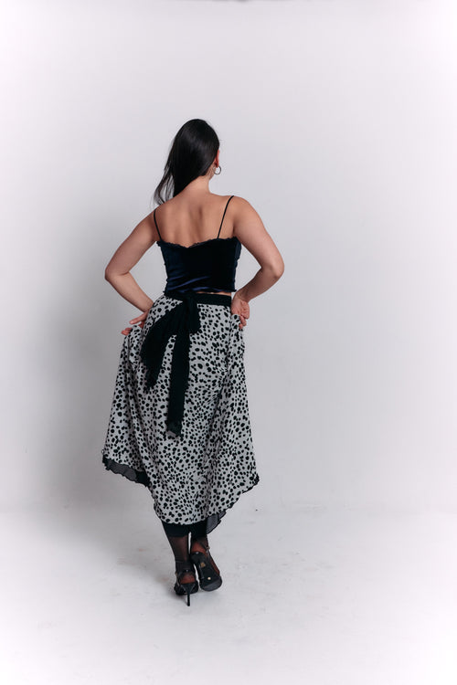 Reversible Black and White Separate Dress