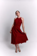 Reversible Red and White Polka Dot Dress
