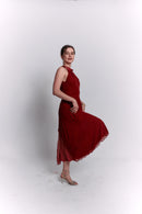Reversible Red and White Polka Dot Dress