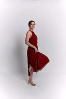 Reversible Red and White Polka Dot Dress