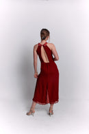 Reversible Red and White Polka Dot Dress