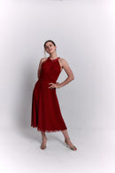 Reversible Red and White Polka Dot Dress