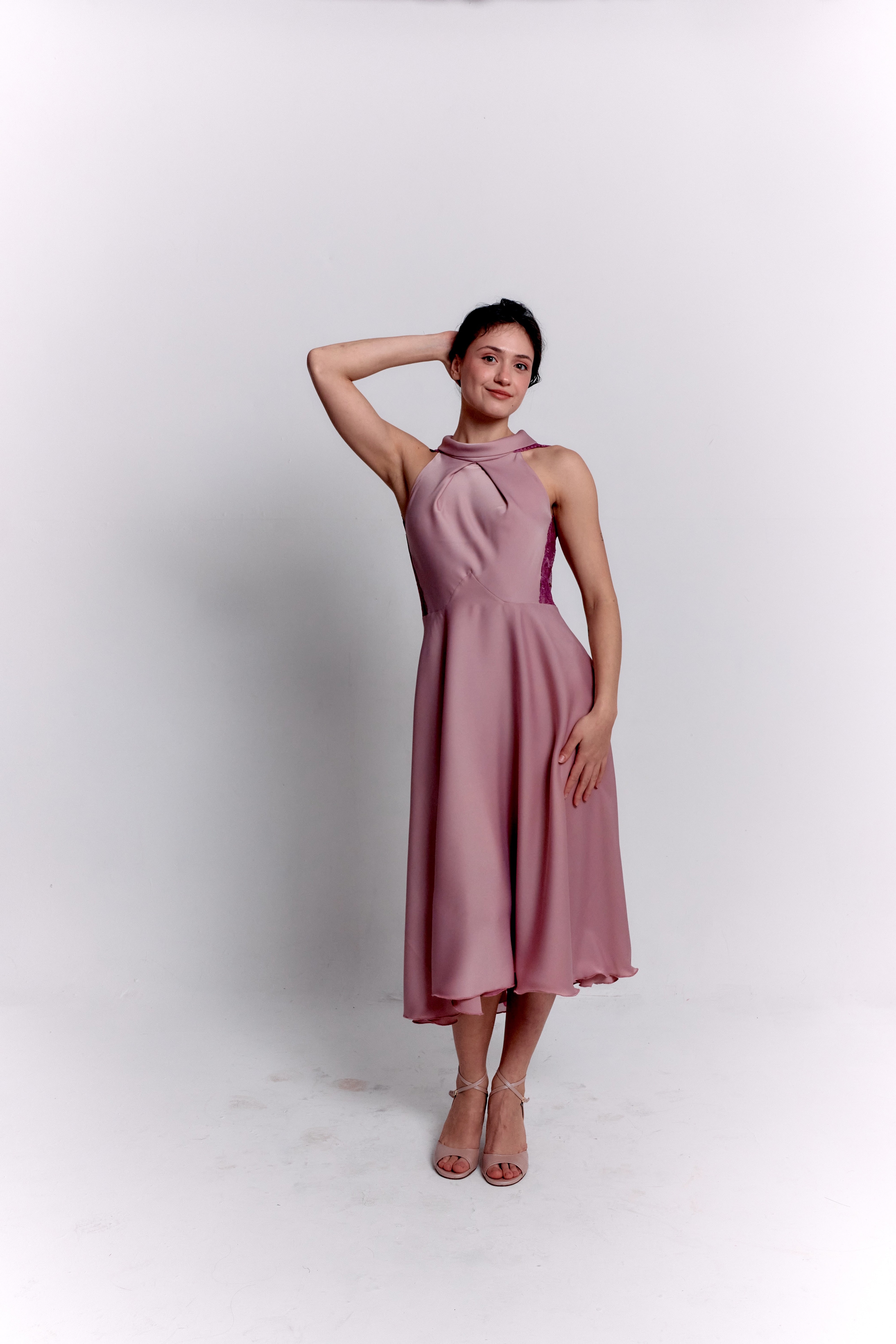 Reversible Pink Satin Dress