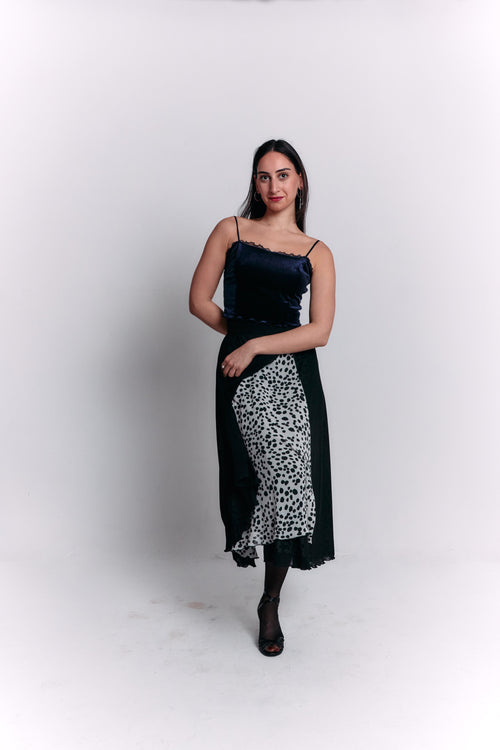 Reversible Black and White Separate Dress