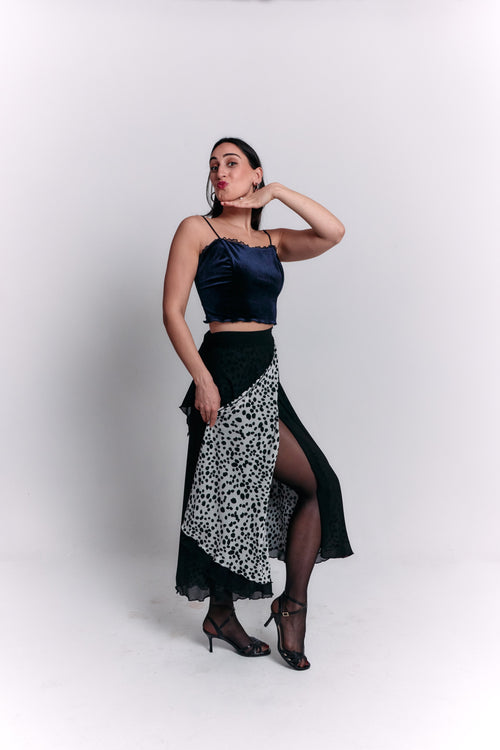 Reversible Black and White Separate Dress