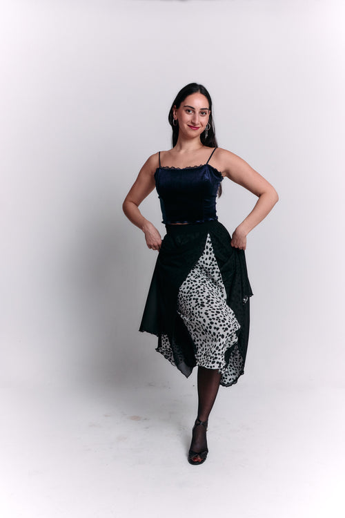 Reversible Black and White Separate Dress