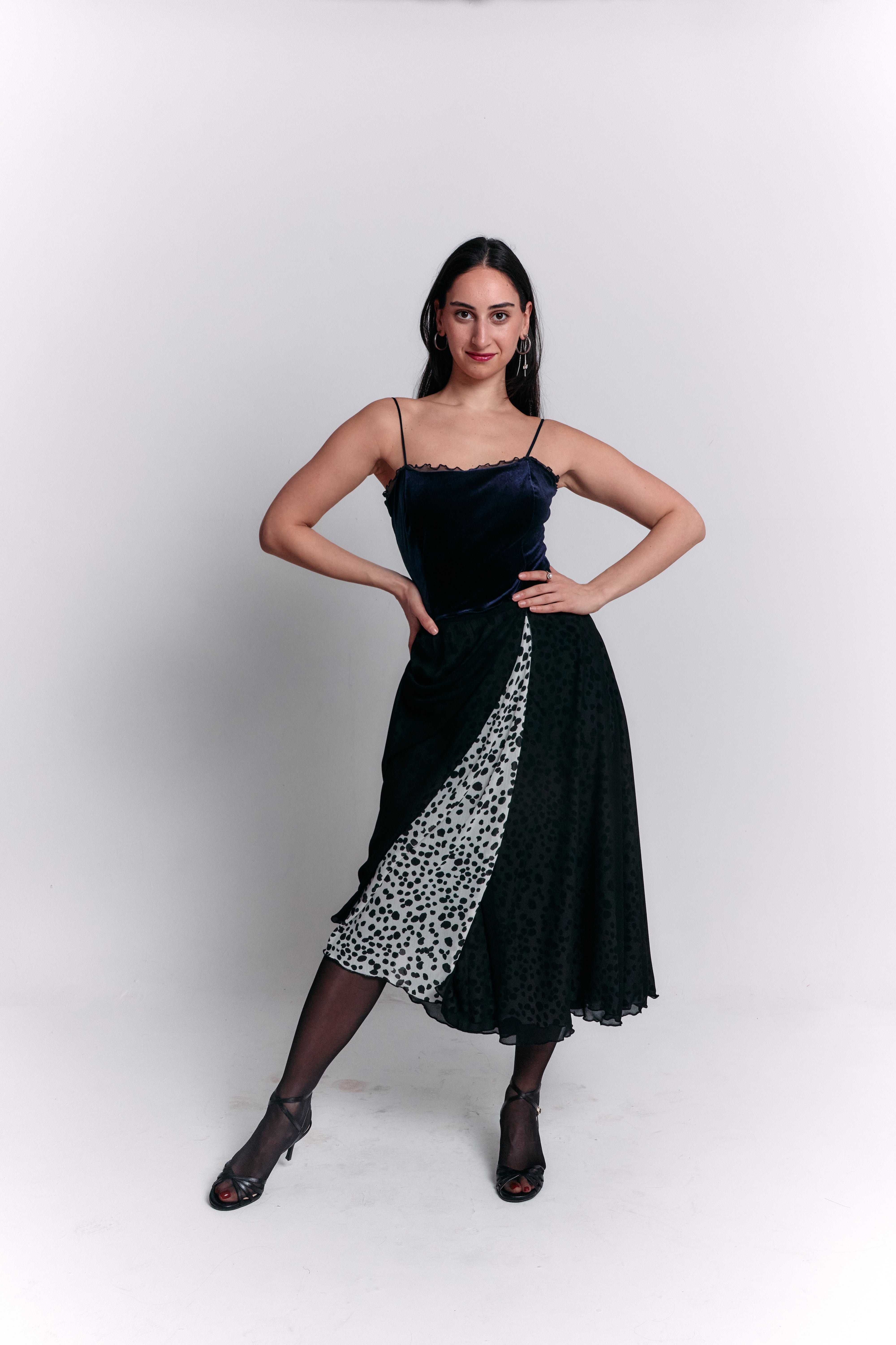 Reversible Black and White Separate Dress