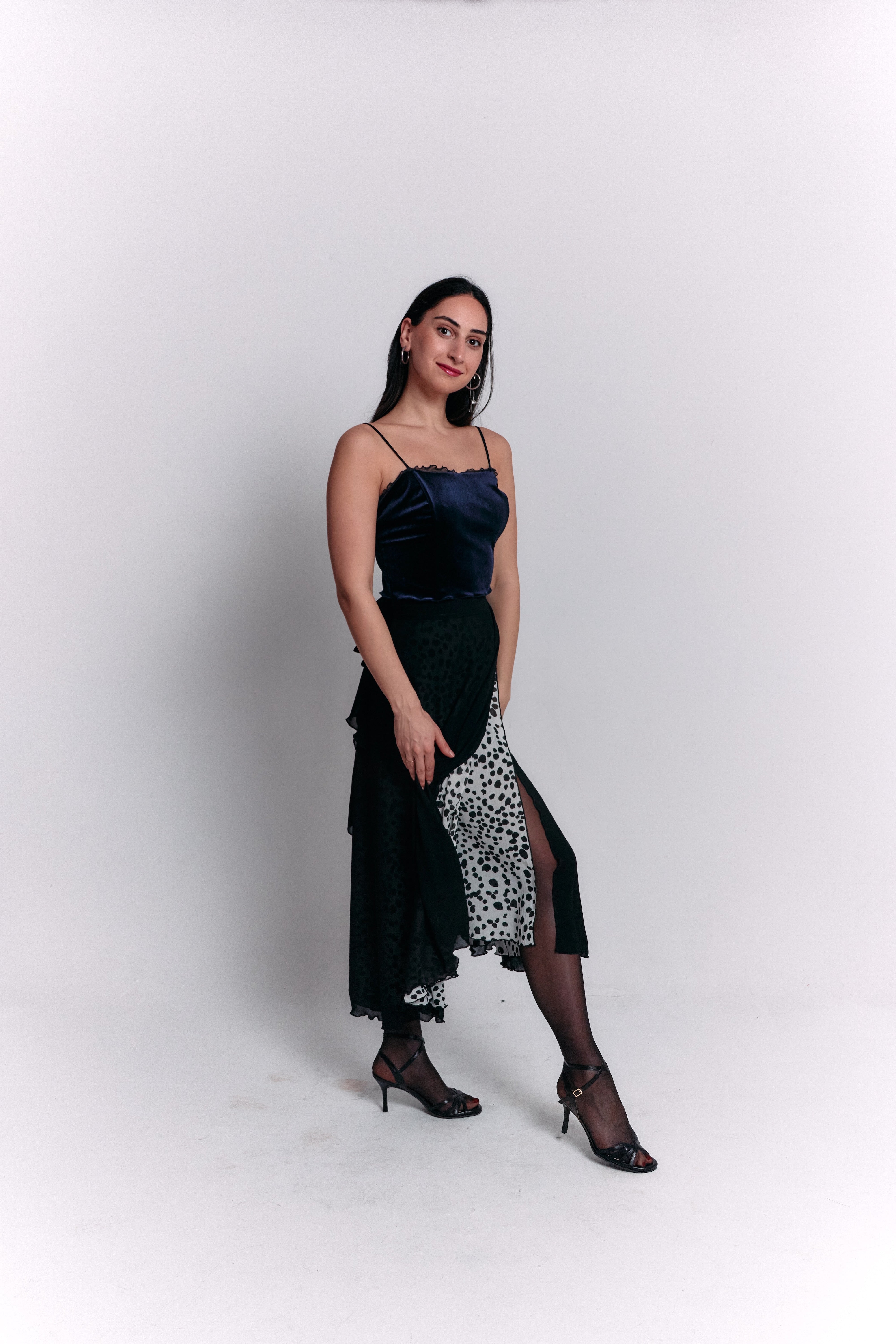 Reversible Black and White Separate Dress