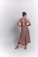 Reversible Red and Geometric Pattern Dress