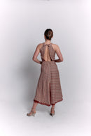 Reversible Red and Geometric Pattern Dress