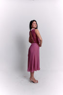 Reversible Pink Satin Dress