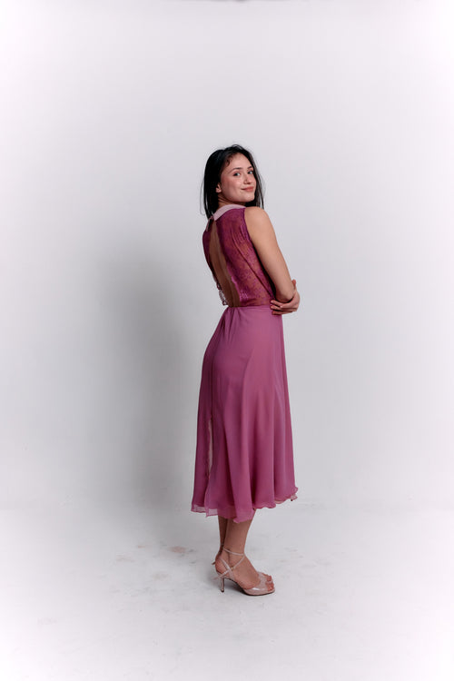 Reversible Pink Satin Dress