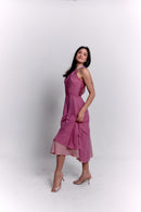 Reversible Pink Satin Dress