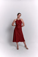 Reversible Red and Geometric Pattern Dress