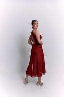 Reversible Red and Geometric Pattern Dress