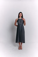 Chiffon Black and White Polka Dot Dress