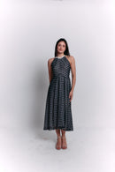 Chiffon Black and White Polka Dot Dress