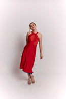 Reversible Red and Blue Bow Dress