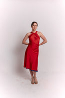 Reversible Red and Blue Bow Dress