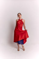 Reversible Red and Blue Bow Dress