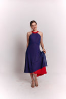 Reversible Red and Blue Bow Dress
