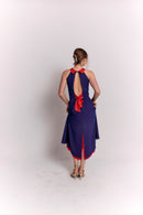Reversible Red and Blue Bow Dress