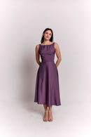 Purple and White Polka Dot Dress