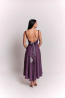 Purple and White Polka Dot Dress