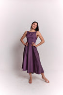 Purple and White Polka Dot Dress