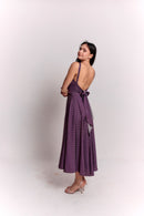 Purple and White Polka Dot Dress