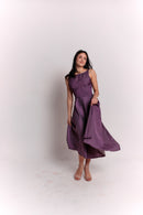 Purple and White Polka Dot Dress