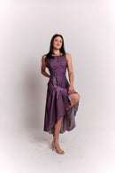 Purple and White Polka Dot Dress
