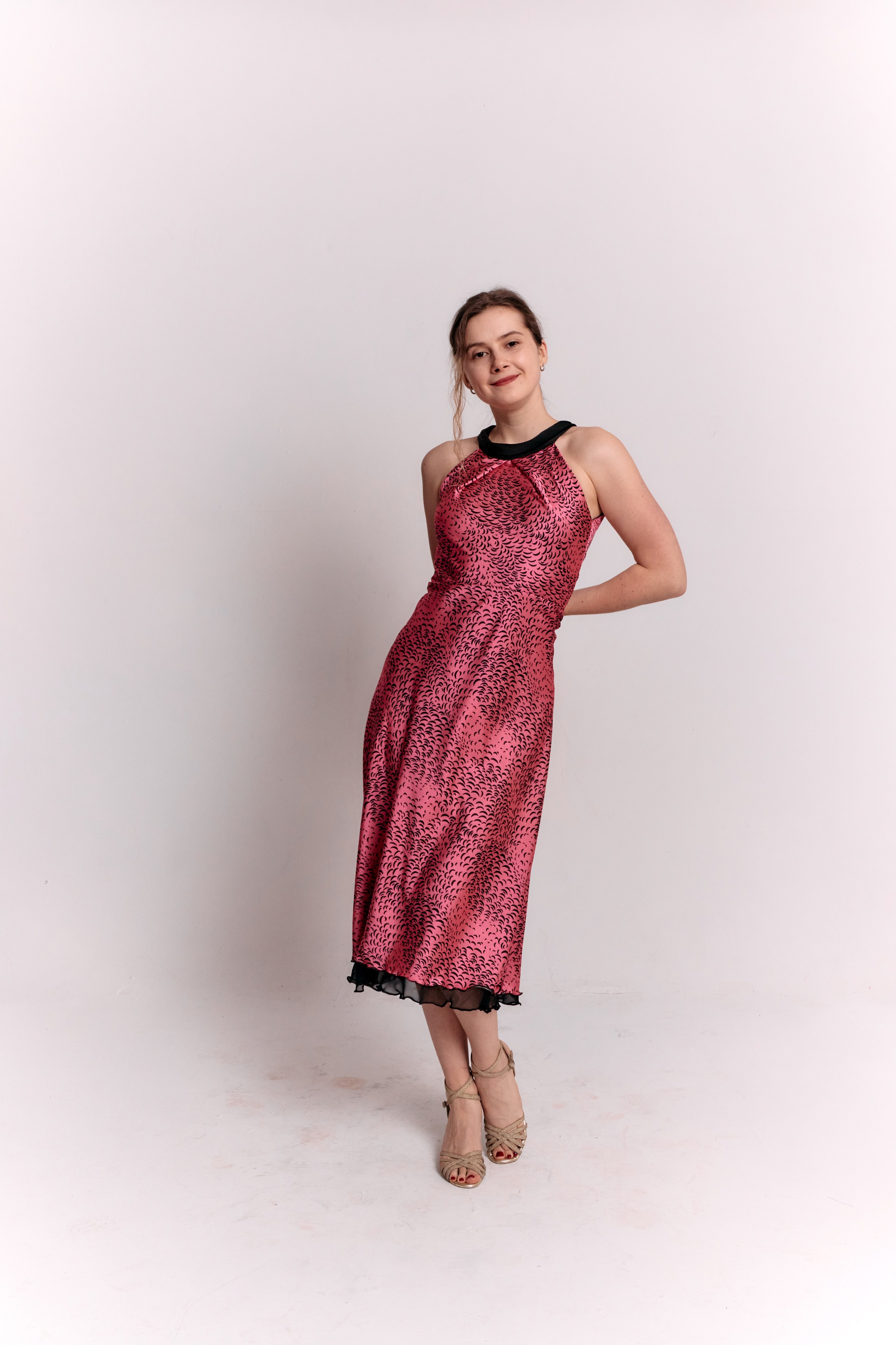 Reversible Pink and Black Animal Print Dress
