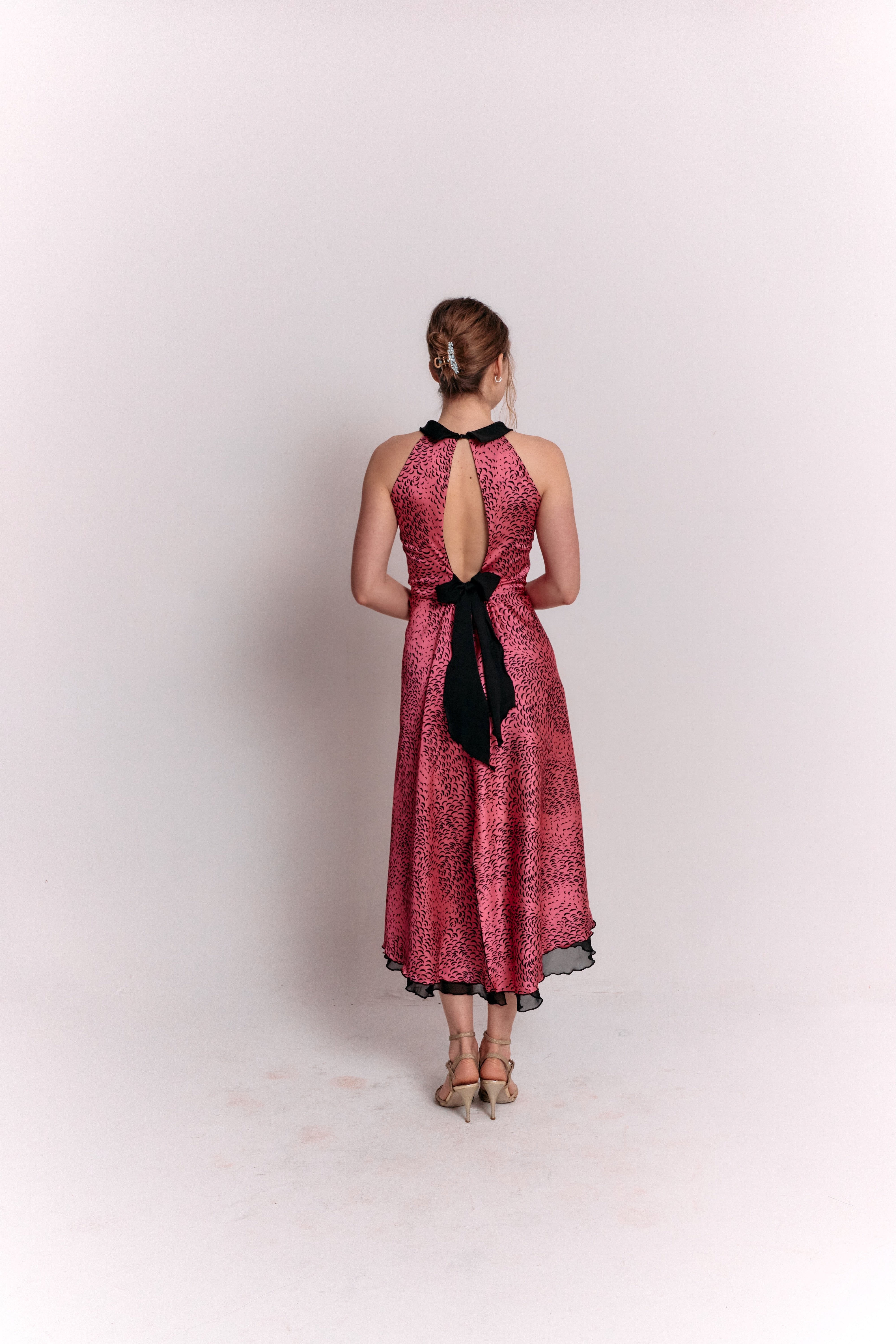 Reversible Pink and Black Animal Print Dress