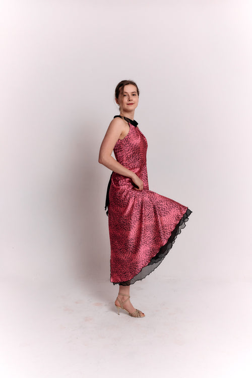 Reversible Pink and Black Animal Print Dress