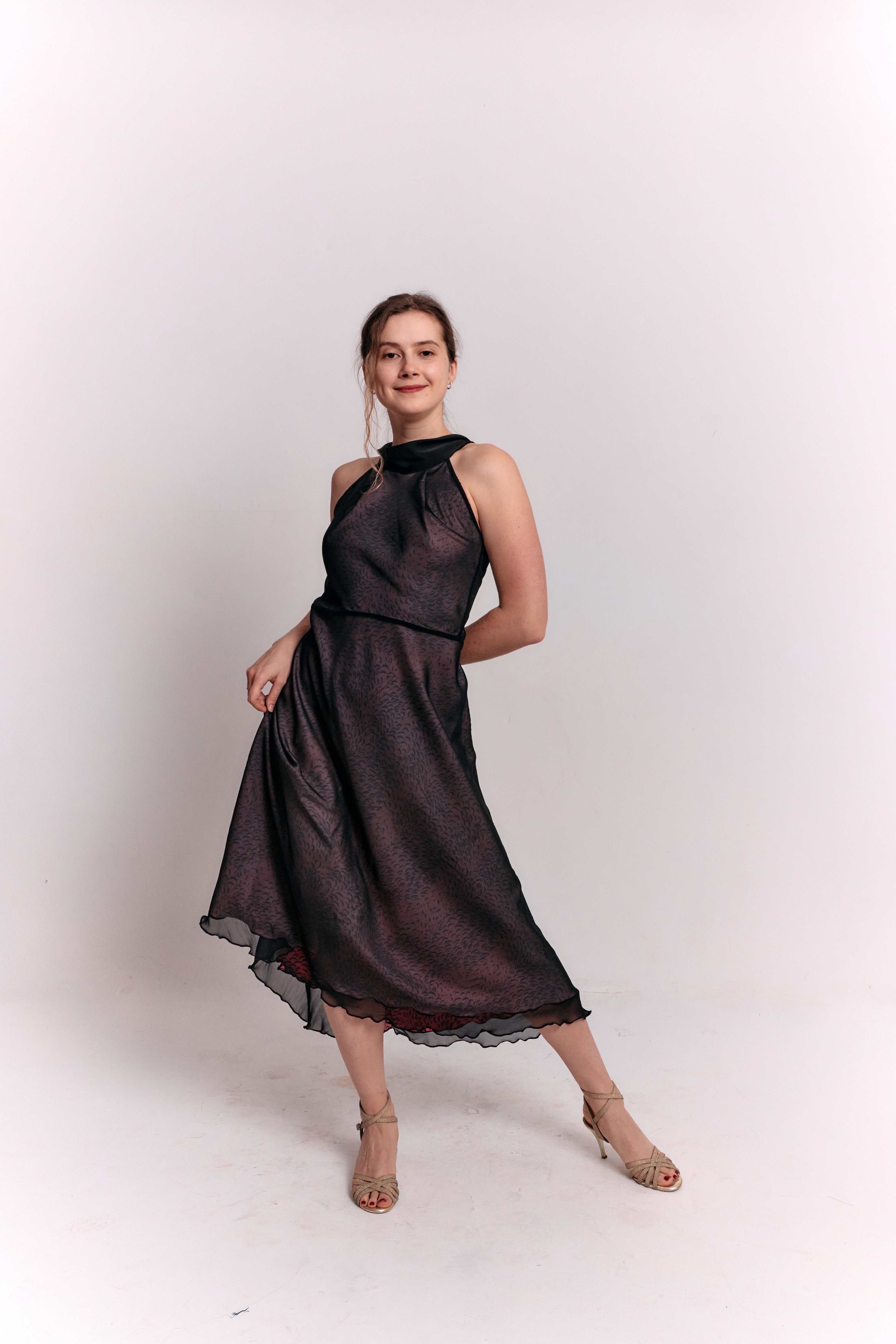 Reversible Pink and Black Animal Print Dress