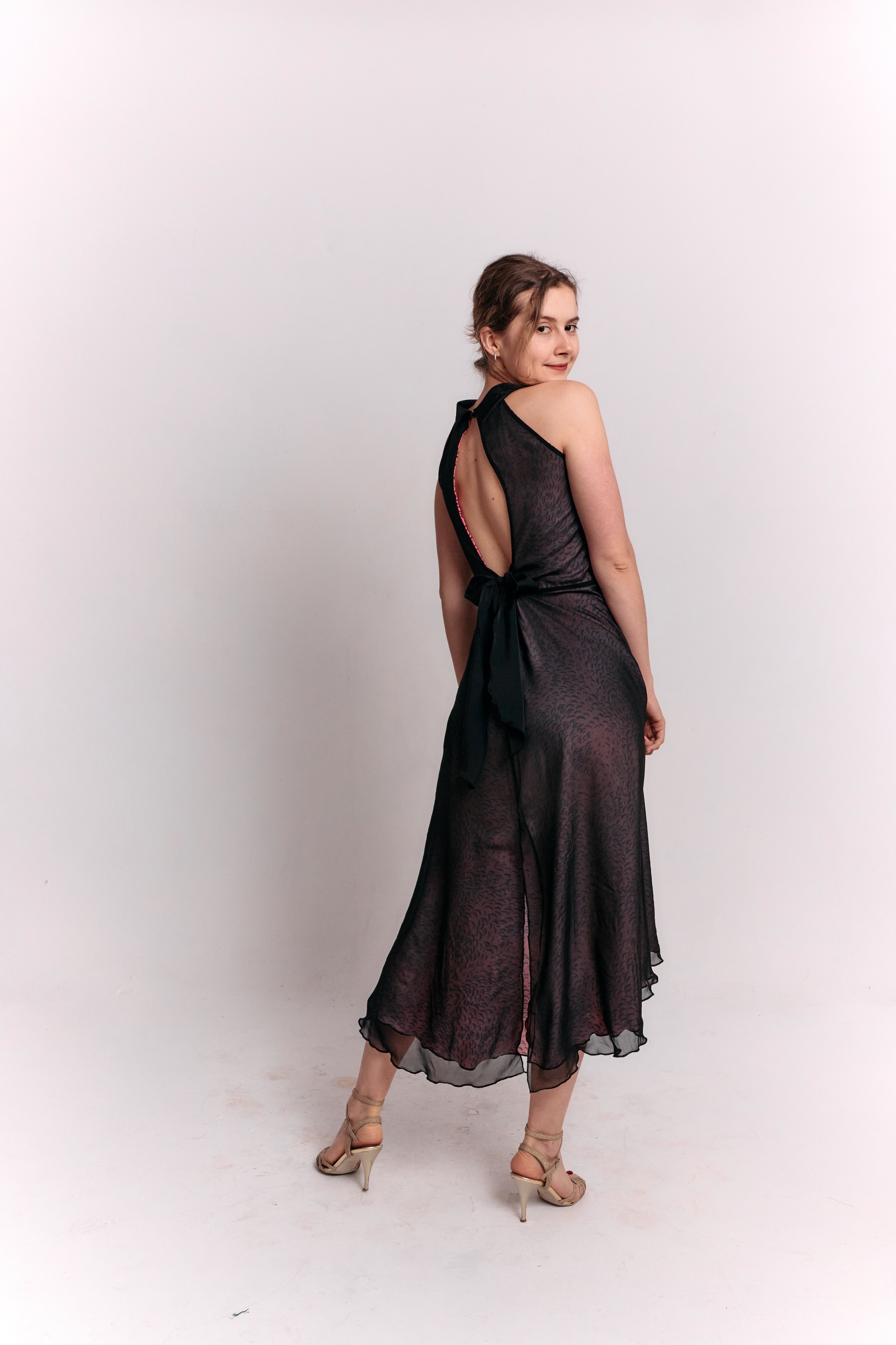Reversible Pink and Black Animal Print Dress