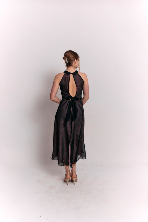 Reversible Pink and Black Animal Print Dress