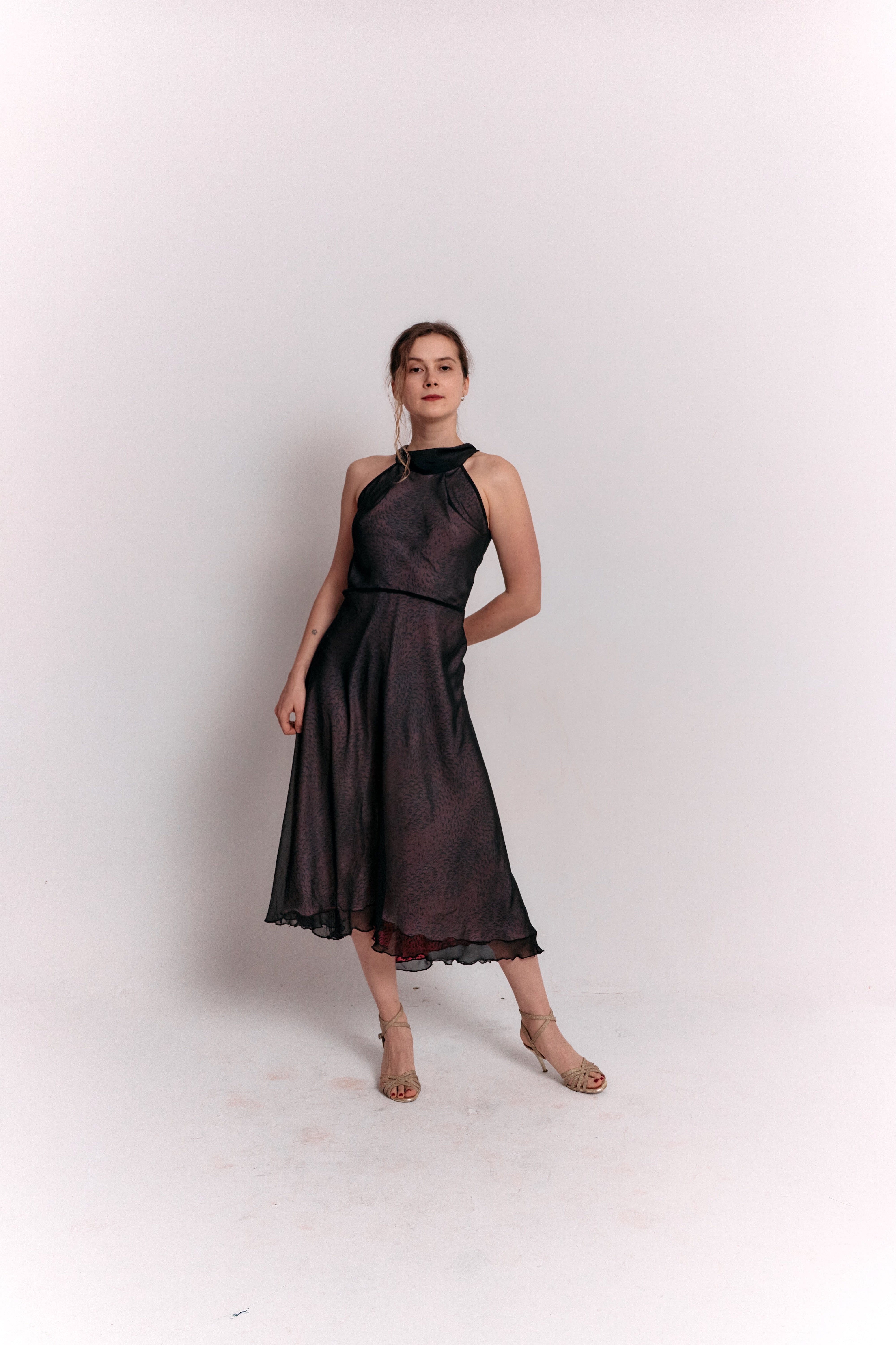 Reversible Pink and Black Animal Print Dress