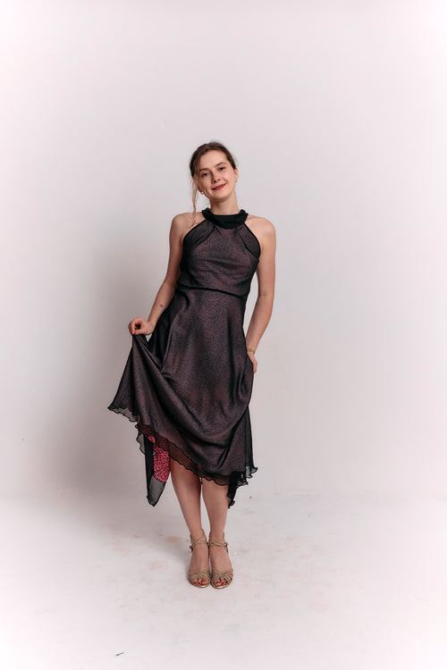 Reversible Pink and Black Animal Print Dress