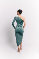 Velvet Turquoise Curve Dress