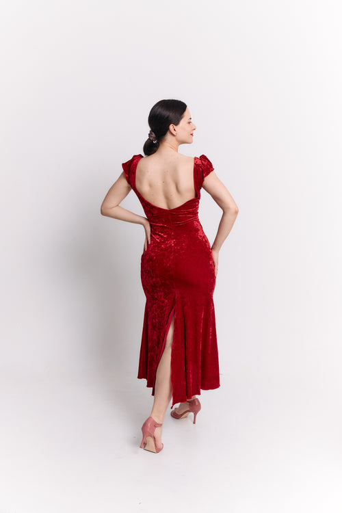 Red Velvet Sweetheart Dress