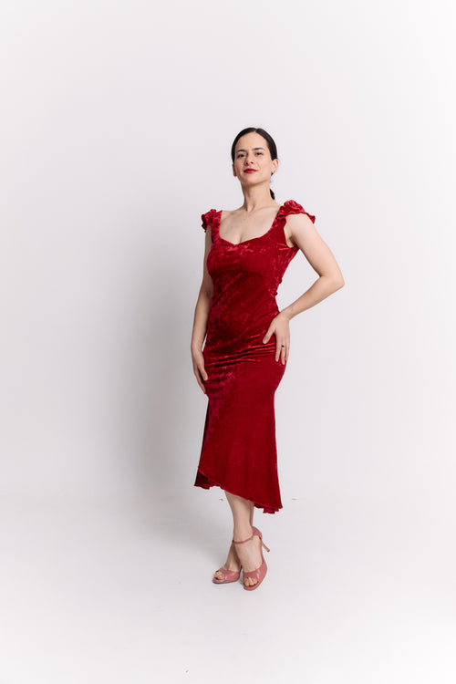 Red Velvet Sweetheart Dress