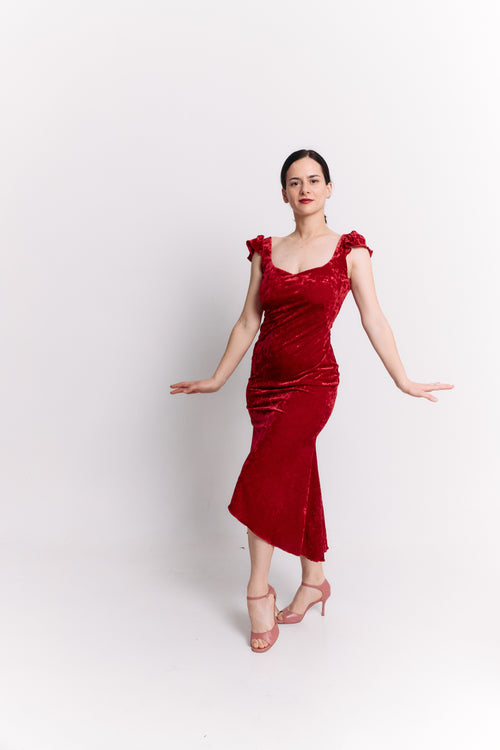 Red Velvet Sweetheart Dress