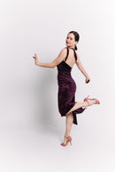 Burgundy Velvet Backless Dress