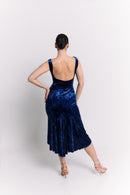 Royal Blue Backless Midi Dress
